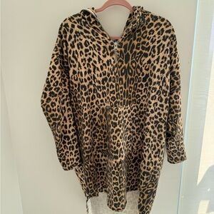 Leopard Print Hooded dress